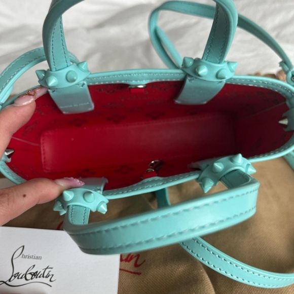 Christian louboutin cabata mini mint color  tote NWT. And strap. - Picture 5 of 6